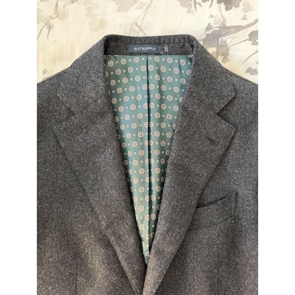 Suitsupply La Spalla Wool Flannel Suit Jacket Sport Coat Blazer Italian Fabric